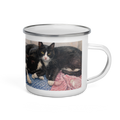 Milkman Kitties at the Beach — Enamel Art Mug